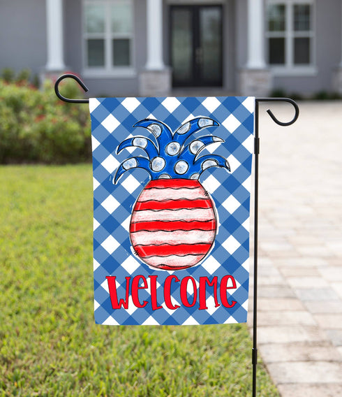 Patriotic Pineapple Garden Flag
